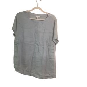 J Jill 100% Linen Mixed Media Shirt Size XL